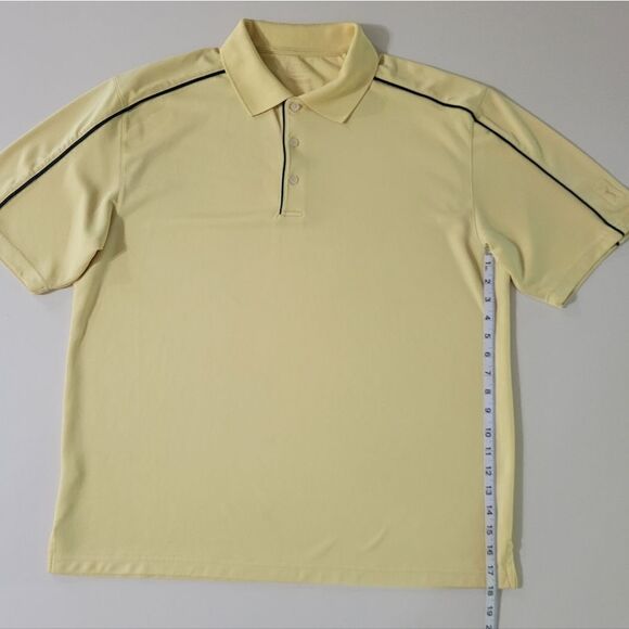 PGA Tour Men's Yellow Short Sleeve Golf Polo - Picture 5 of 11